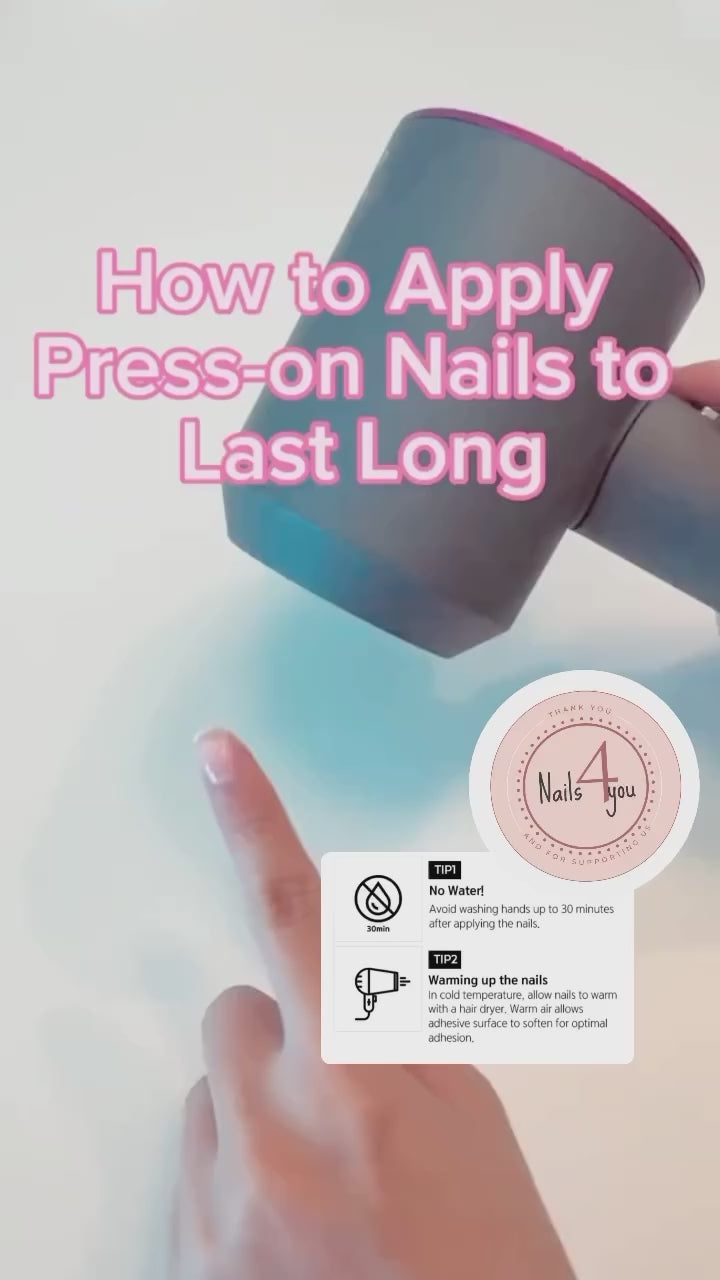 Load video: How to Apply Press - On Nails to Last Long